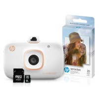Ventes flash HP Sprocket 2en1 Blanc + MicroSD 8Go + 20 Feuilles