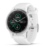Ventes flash Garmin Fenix 5S Plus Sapphire Blanc Bracelet Blanc