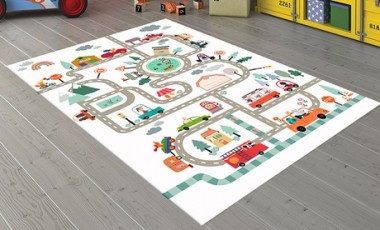 vente privée Tapis circuit de voiture : Ville / 80 x 150 cm
