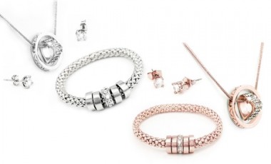 vente privée Ensemble de 3 bijoux Mia ornés de cristaux Swarovski® : Argent - or rose / Sans boîte cadeau / x 2