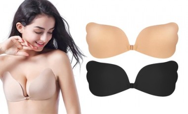 vente privée Soutien-gorge adhésif sans bretelles : 2 / 1 Beige + 1 Noir / Bonnets B-C