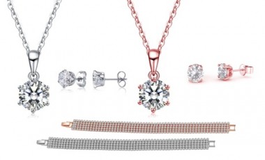 vente privée Parure de bijoux fabriquée avec des cristaux Swarovski® : 1 / Argent