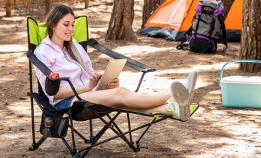vente privée Chaise de camping pliable multifonction 3-en-1 InnovaGoods modèle Kampfort