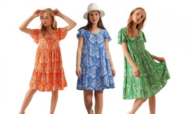 vente privée Robe ethnique avec col V : Orange / 42