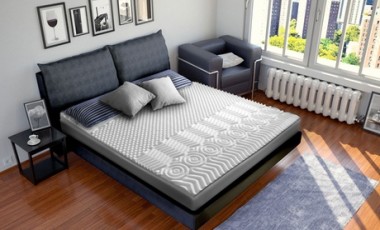 vente privée Surmatelas Oxford à mémoire de forme 7 zones de confort Sampur : 90 x 200 cm
