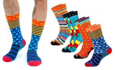 vente privée 1 4 ou 8 paires de chaussettes pour homme à motifs géométriques : 1