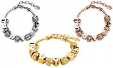 vente privée Bracelet à breloques en cristal Swarovski® : Or or rose et argent / 3