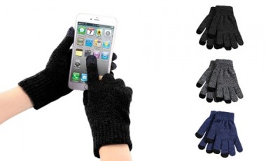 vente privée 1 ou 2 paires de gants d hiver tactiles mixtes : 2 / Noir + gris