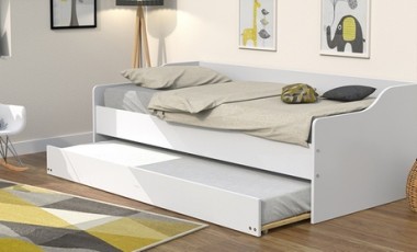 vente privée Lit gigogne Sweet 90 x 190 cm avec 2 sommiers et 1 tiroir livraison offerte