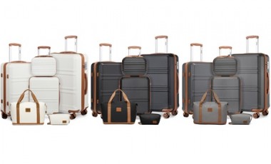 vente privée Ensemble de valises rigides en ABS : Noir et marron