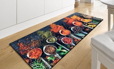 vente privée Tapis de cuisine antidérapant : Épices / 50 x 80 cm