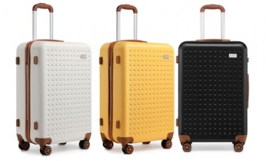 vente privée Valise ABS avec design circulaire : 4 / 13 20 24 et 28 pouces / Crème