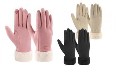 vente privée Paire de gants pour femmes fonction tactile : 1 paire / Rose