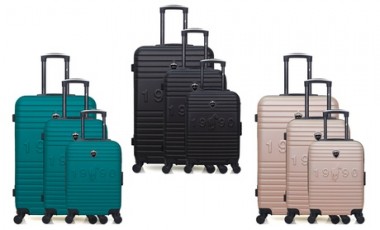 vente privée Set de 3 valises Fred par Gentleman Farmer : Rose doré