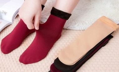 vente privée 1 2 ou 3 paires de chaussettes fourrées : 1 / Assortiment de couleurs