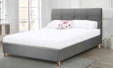 vente privée Lit fixe Capri simili cuir matelas Empereur en option : Noir / 140 x 190 cm / Lit seul
