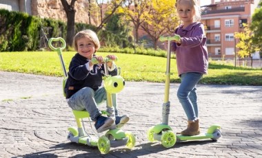 vente privée Trottinette évolutive pour enfants Innovagoods avec siège et panier ajustables