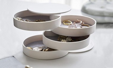 vente privée Organisateur de bijoux pivotant : Rose