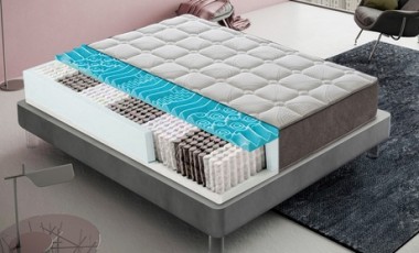 vente privée Matelas hybride 13 zones avec gel : 160 x 200 cm