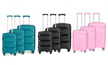 vente privée Valise 4 roues pivotantes coque dure de Kono : 24 pouces / Bleu vert / 1
