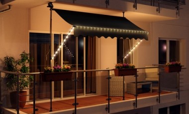 vente privée Store retractable avec LED marque Swing & Harmonie : Crème / 200 cm
