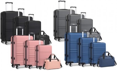 vente privée Valise et sac de voyage avec serrure TSA : Set des 3 valises + sac de voyage / Bleu