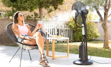 vente privée Ventilateur brumisateur sur pied avec commande à distance InnovaGoods Mistinn noir 90 W 2 8 L