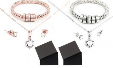 vente privée Ensemble de 3 bijoux Aurora ornés de cristaux Swarovski® : Argent / Sans boîte cadeau / x 1