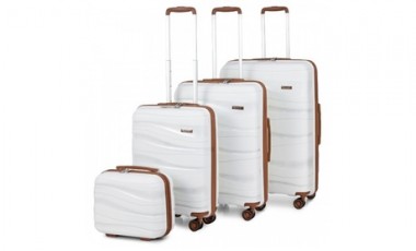 vente privée Valises Kono avec sac et pochette : Ensemble de 4 valises 14 20 24 et 28 pouces avec sac et pochette