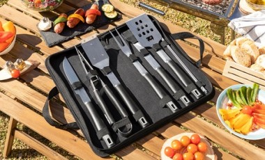 vente privée Kit d ustensiles de barbecue Innovagoods : Avec mallette 12 pièces