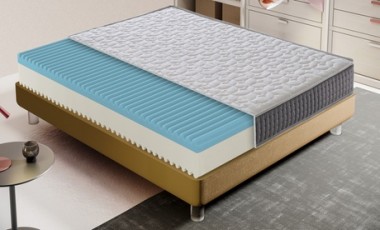 vente privée Matelas en mousse à mémoire de forme hauteur de 25 cm : 140x190 / Sans housse