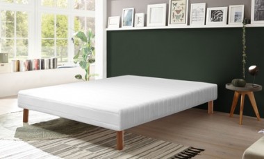 vente privée Sommier tapissier à lattes Confort : 90 x 190 cm / Sommier + matelas
