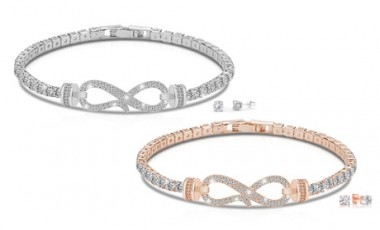 vente privée Set de bijoux Infini incrustés de cristaux Swarovski® : Argent / 1