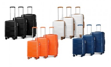 vente privée Valise British Traveler en ABS : 3 / 36 L + 60 L + 92 L / Blanc