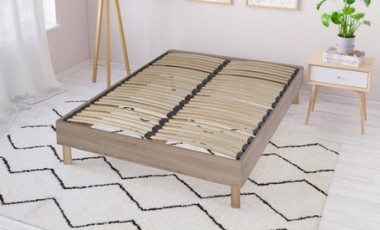 vente privée Sommier en kit bois bi-lattes confort de Maison Aubertin : Naturel / 180 x 200 cm