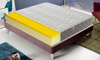 vente privée Matelas 13 zones en mousse et gel à mémoire de forme SilverSafe : 140x200 cm