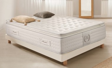 vente privée Matelas avec surmatelas en mousse à mémoire soutien anti-stress 12 zones : 140 x 190 cm