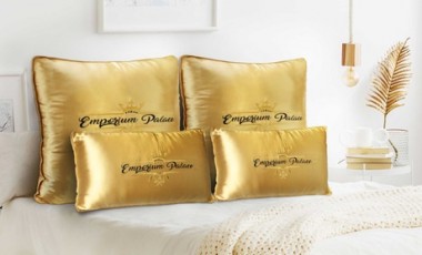 vente privée Oreiller satiné brodé Platinium de Sampur : 60 x 60 cm / 4