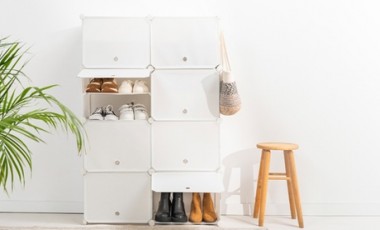 vente privée Meuble à chaussures portable et modulaire de InnovaGoods : Blanc / 20 paires