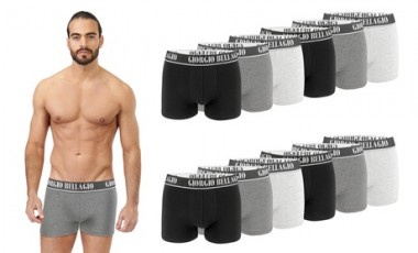 vente privée Lot de 9 Boxers coton homme Smart - GIO/1/BCX9/SMART3 - M (A3)
