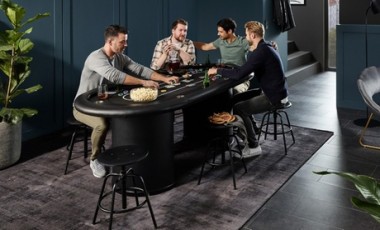 vente privée Table de poker Full House avec LED