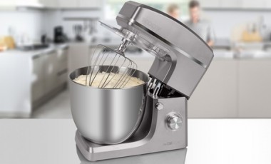 vente privée Robot pétrin multifonction 10 L 1500W de Clatronic : Gris