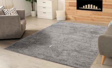 vente privée Tapis d intérieur en polypropylène avec dos en jute : Bleu / 80 x 150 cm