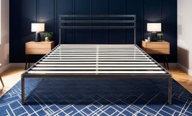 vente privée Sommier en acier pour lit double : 140 x 190 cm