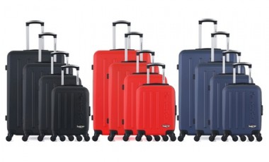 vente privée Sets de 4 valises Bronx American travel : Noir