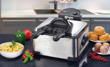 vente privée Friteuse en inox à panier double 4 litres Clatronic FR3195