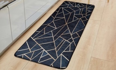vente privée Tapis à motifs Grafic : Bleu doré / 120 x 180 cm