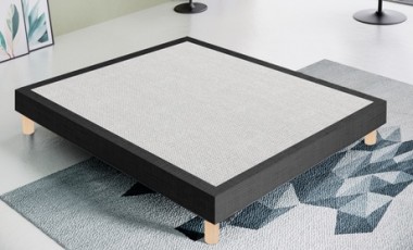 vente privée Lit sommier en tissu : 90 x 190 cm