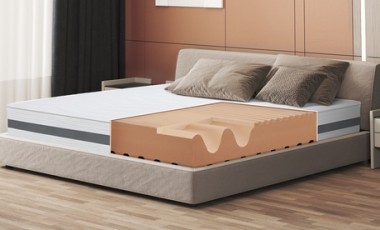 vente privée Matelas à mémoire de forme The White Stone : 200 x 200 cm