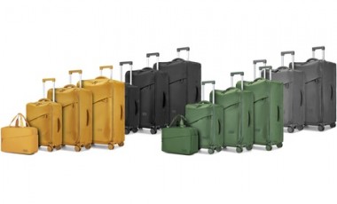 vente privée Set de bagages avec 3 valises et 1 sac : Jaune